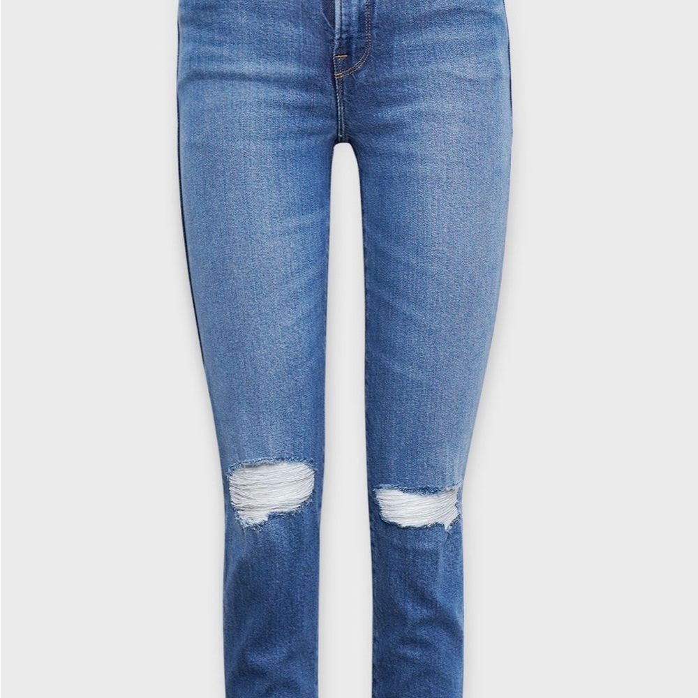 Good American Classic Blue Distressed Women Jeans